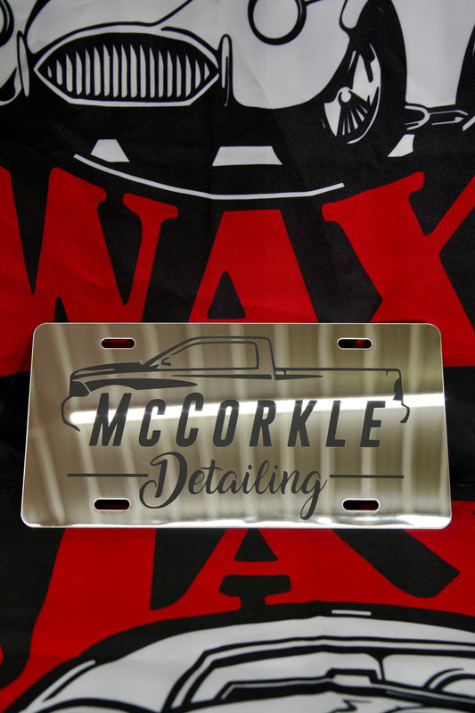 Polished McCorkle Detailing License Plate